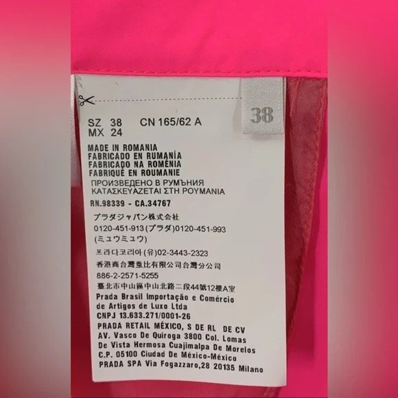 Prada Prada Pink Techno Logo Trousers 38  2 $890 - Picture 9 of 11